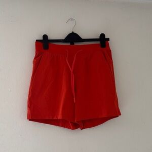 Lululemon short orange color Drawstring Lounge Shorts